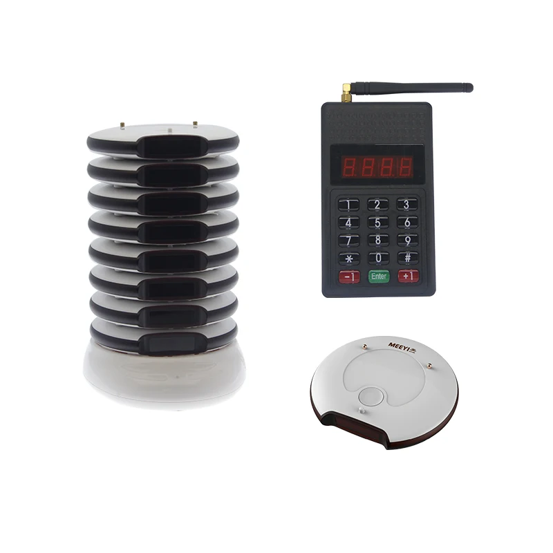 Wireless Fast Food Customer Call Vibrating Buzzer Coaster Pager Guest Paging System