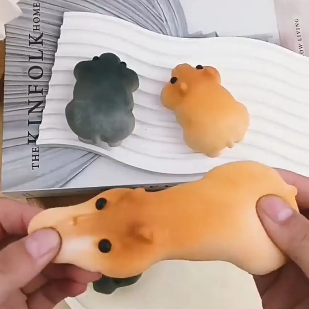 8cm Little Hamster Squeeze Toy Soft Cartoon Animal Figure Decompression Toys Funny Slow Rebound Fidget Toy Kids Girl Gifts