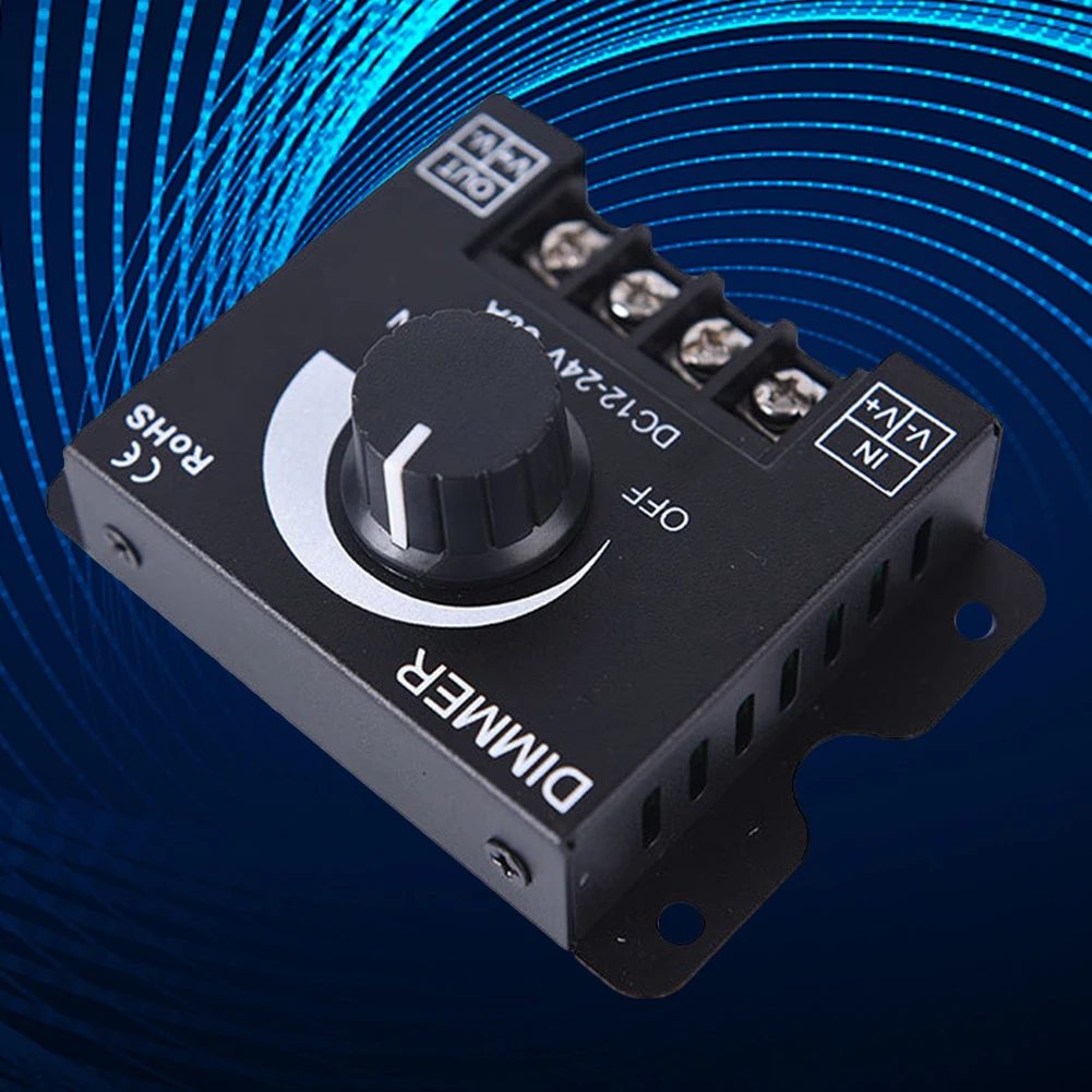 

Высококачественный светодиодный диммер 30A DC12V 24V 360W ручка управления яркостью контроллер затемнения для одноцветных световых полосок