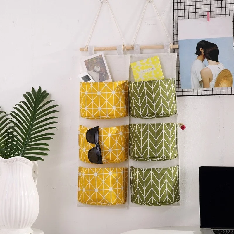 

1Pc/Vas Fabric Hanging Pocket Storage Bag Wall-Mounted Door Storage Bag Wall Hanging Storage Bag Storage Bag