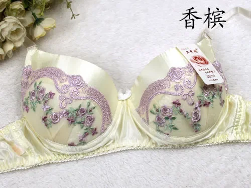 fashion underwear Silk beautiful lace bra 100% mulberry silk double-sided silk care bra plus size bra  lingerie