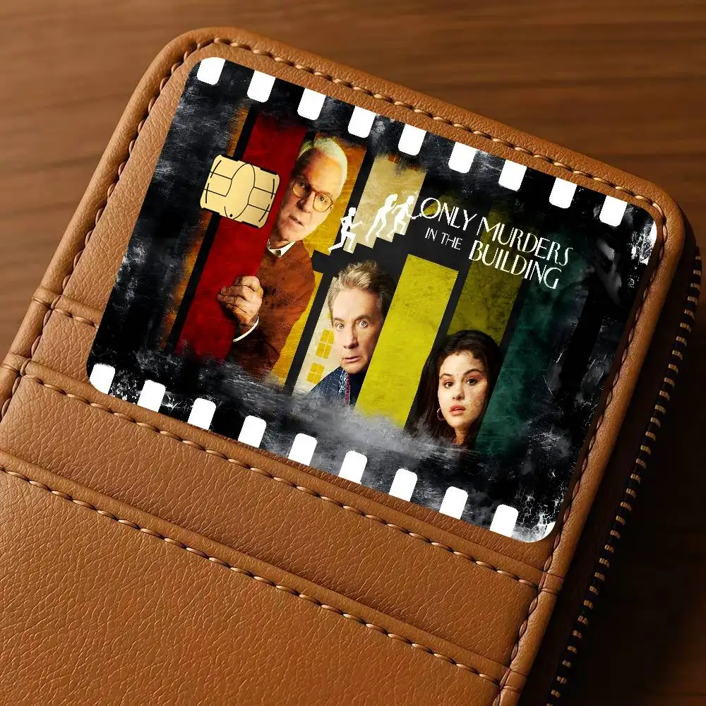 Only Murders in the Building   Cartoon Credit Card Skin Stickers For Bank Card Bus Metro Card Sticker Waterproof Women Gift