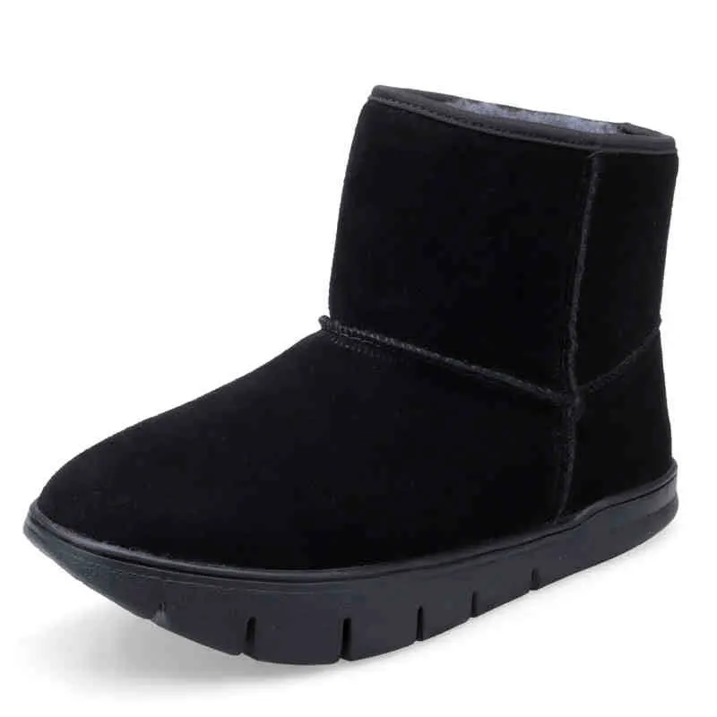 Women's K-Style Winter Booties Negative Heel High-Top Snow Boots with Fleece Lumbar Support Backward Walking Forefoot High-Back