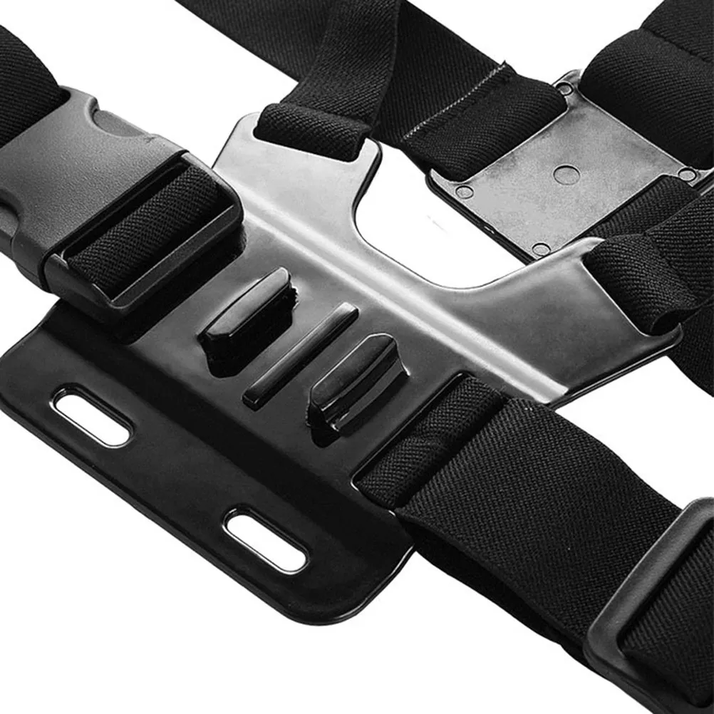 1Set Sports Motion Camera Accessories Adjustable Chest Strap Body Tripod Harness Compatible 4 3 2 1 Black