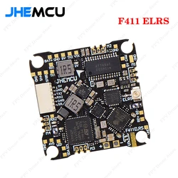 JHEMCU F411ELRS AIO Flight Controller ICM42688-P OSD BLHELI_S 1-2S 12A 4in1 ESC ELRS 2.4G M3,25.5X25.5mm for RC FPV Drone