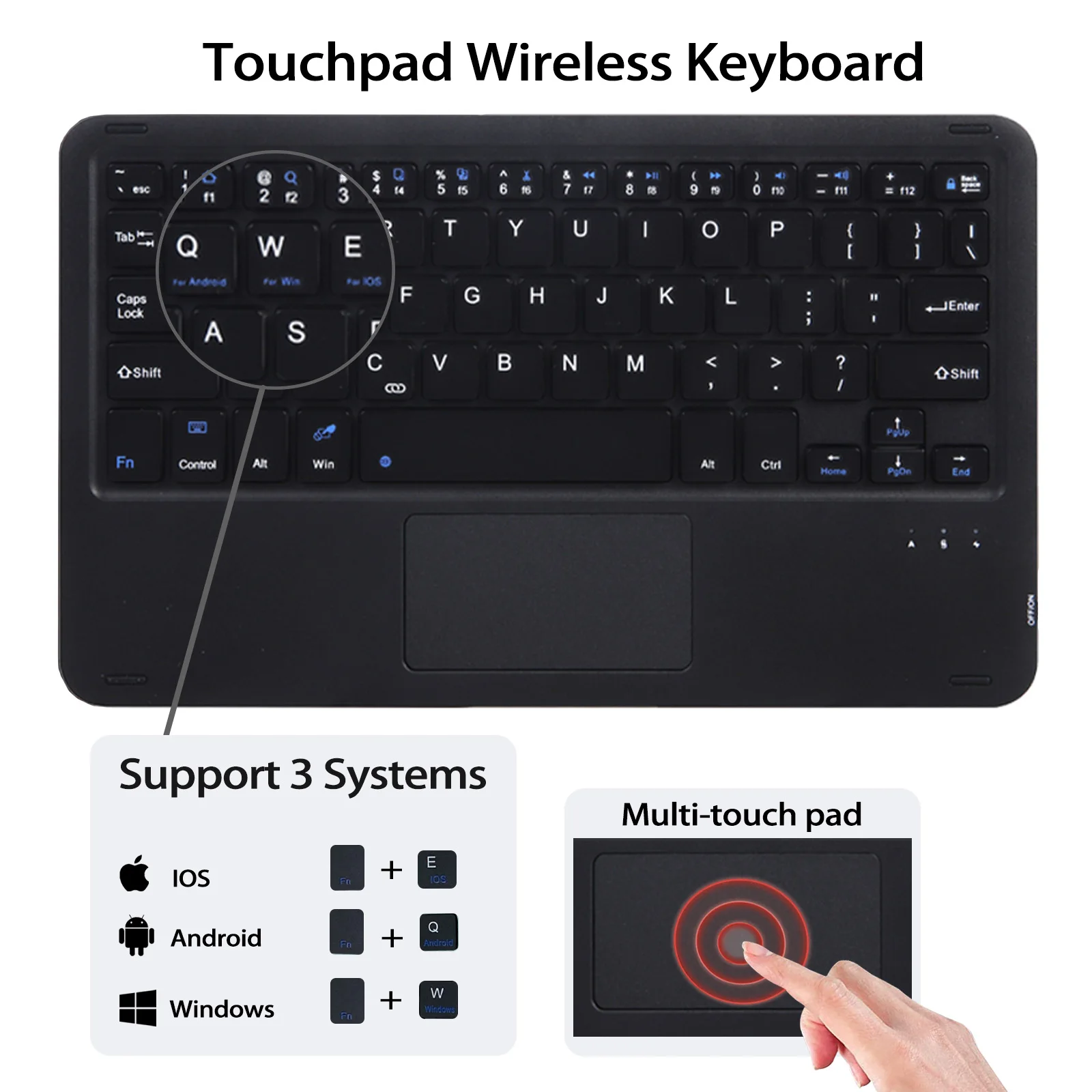 Leleyo Tablet Keyboard Case for iPad mini 6 Smart Cover with Removable Wireless Bluetooth Keyboard Touchpad