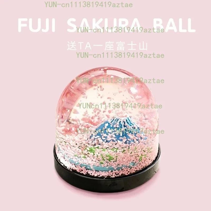 Mount Fuji romantic cherry blossom crystal ball snow ball ornament for boyfriend and girlfriend birthday Muse Festival
