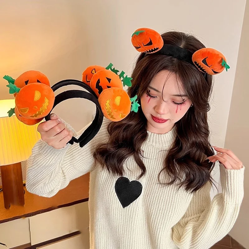 Halloween abóbora bandana para mulher expressão faixa de cabelo moda meninas diversão festa cosplay hairband acessórios para o cabelo