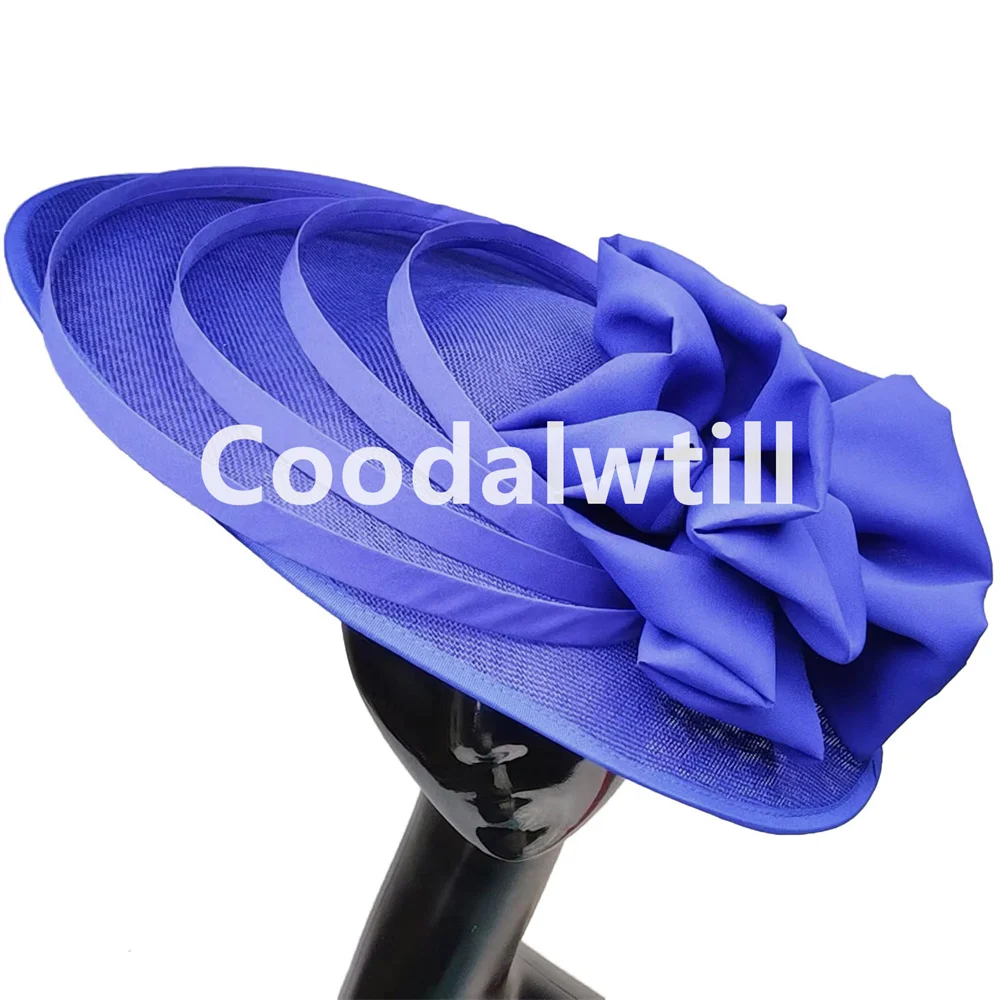 Large Fascinator Hats For Women Royal Ascot Headpiece New Fasion Flower Chapeau Cap Ladies Derby Party Pillbox Fascinators Hats