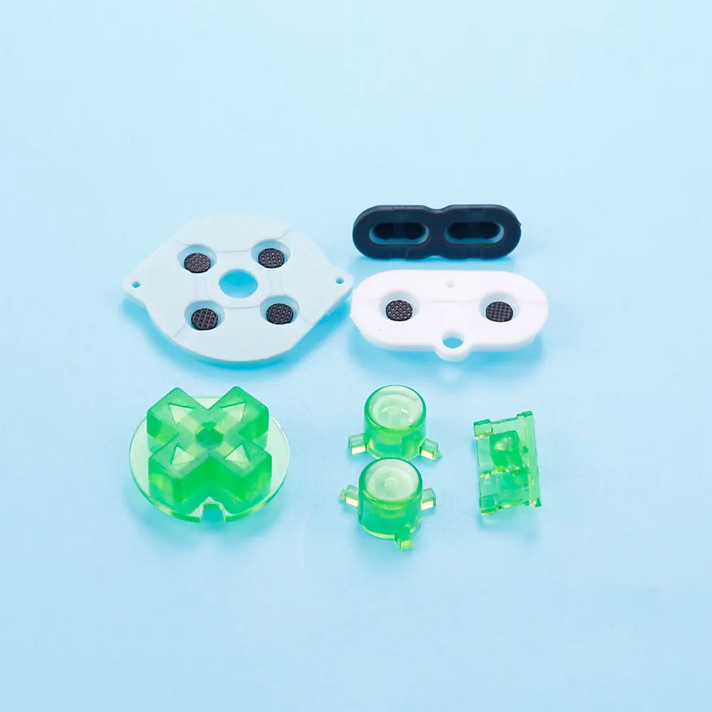 For GBP Keyboard Buttons Silicone Conductive Rubber Buttons and Colored Plastic D Pad A B Power Switch Button Replacement Parts