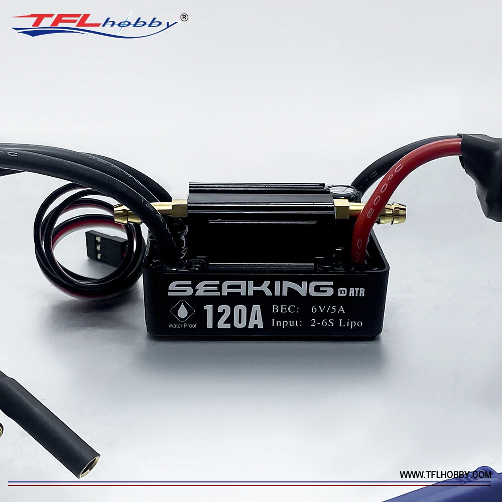 TFL SeaKing120A V3 Waterproof Brushless ESC Speed Controller with watercooling for ElectricRC Boat