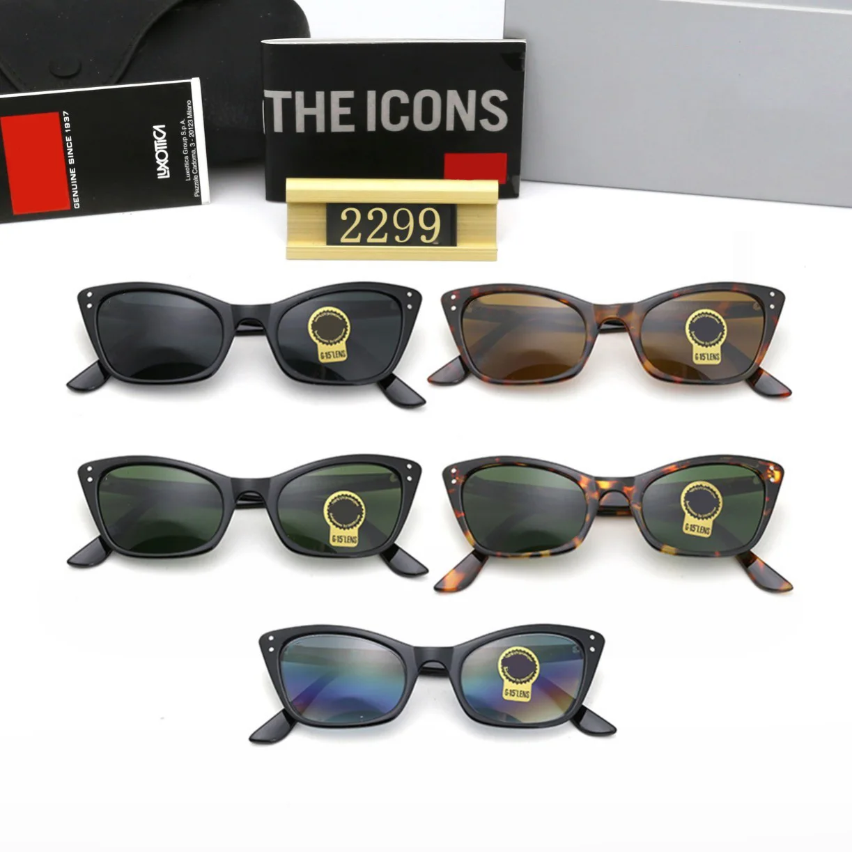 2024 popular RB cat eye shaped frame fashionable sunglasses for men and women with gradient lenses and UV protection