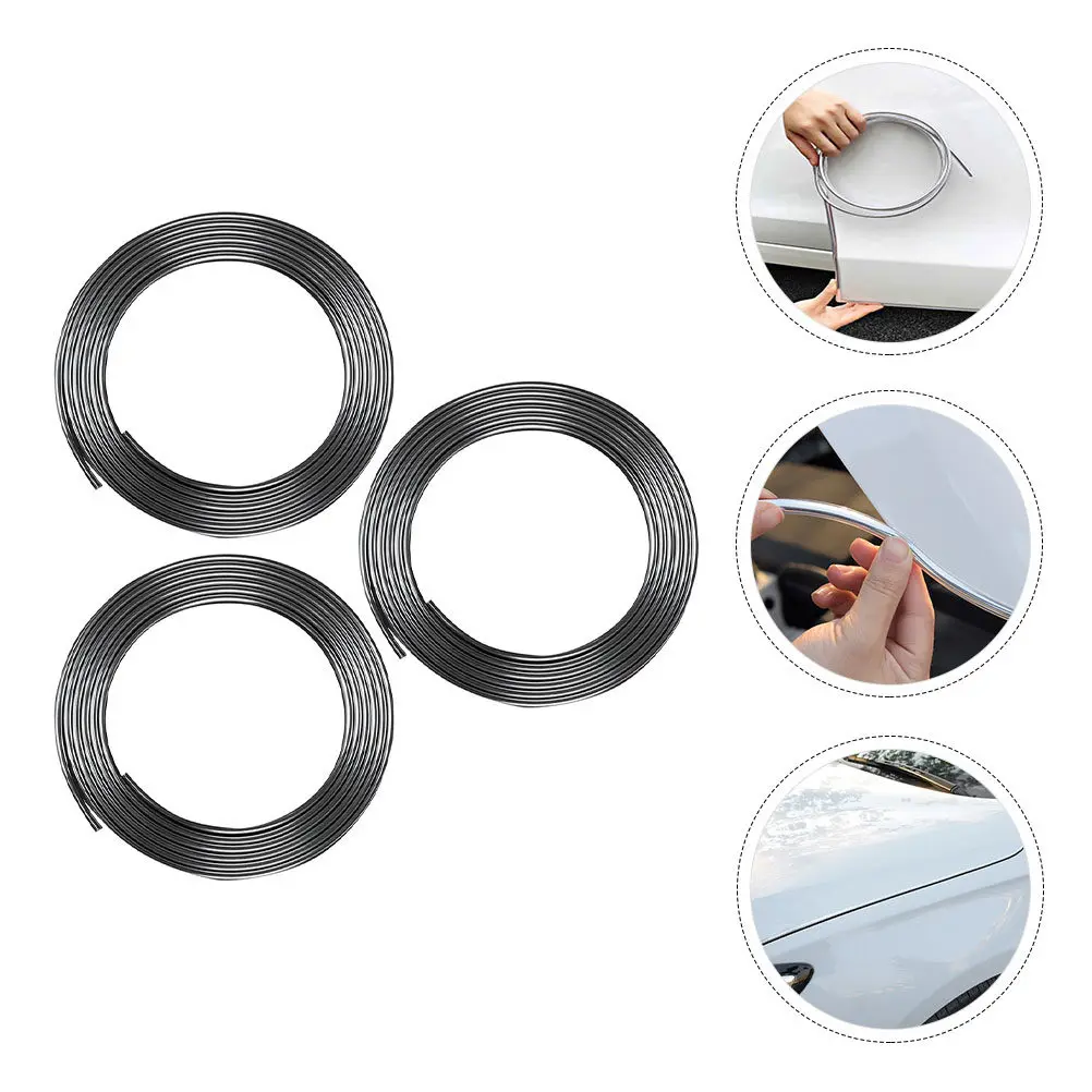 

3Pcs Car Door Anti Collision Strip U Shape Edge Protector Door Guard Seal Trim Bumper Scratch Proof Auto Accessories Vehicle