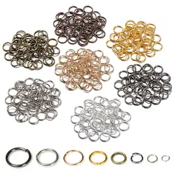 200pcs/Lot 3/4/5/6/7/8/10/12mm Metal Open Single Loops Jump Rings & Split Ring for DIY Jewelry Making Necklace Bracelet Earrings