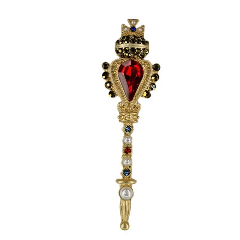 2023 New Arrival Antique Baroque Retro Queen Scepter Vintage Jewelry High Quality #YH004