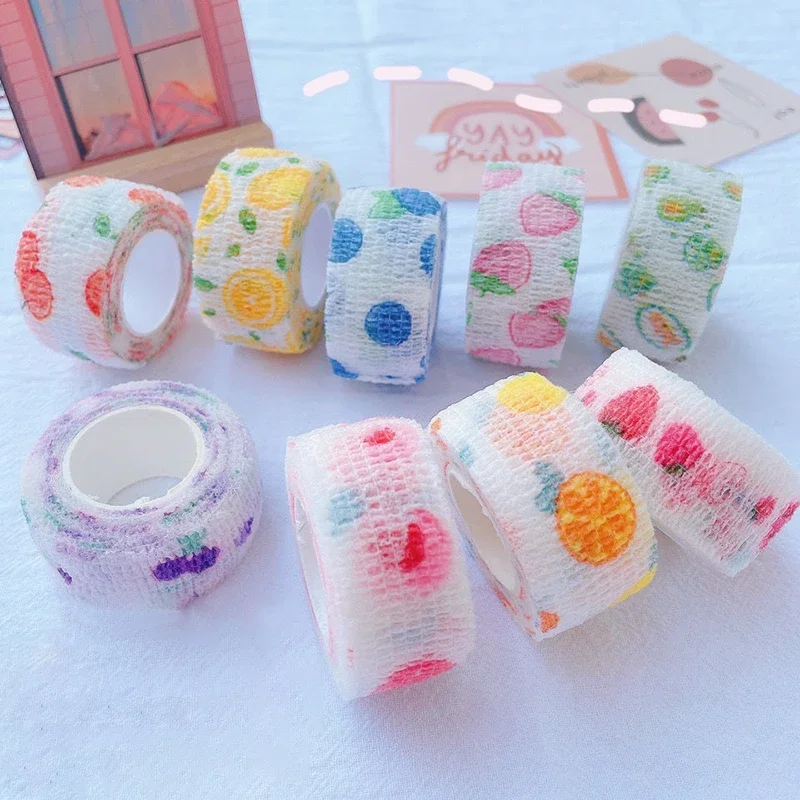 2pcs Finger Bandages 2.5*450cm Self Adhesive Elastic Bandage Tapes Kawaii Finger Protector Wrap Tape for Knee Ankle Support Pads