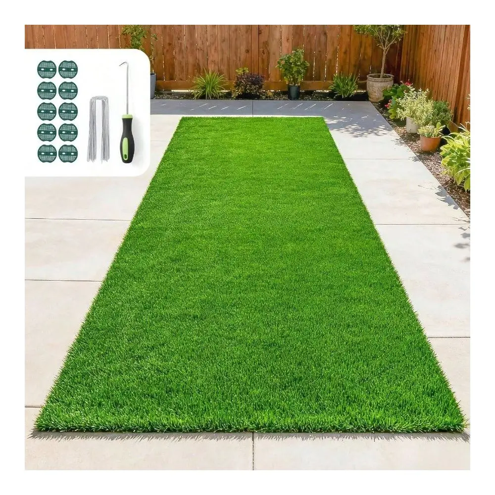 

Turf Grass Outdoor Synthetic Realistic Grass Indoor Rug With Drainage Holes Patio, Balcony, Backyard, Landscape Decoration Pet