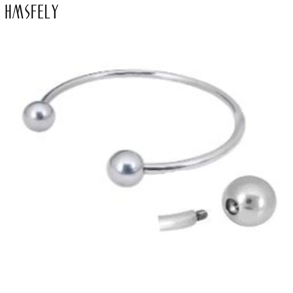 

HMSFELY Stainless steel Open Bracelet For Women DIY Charm Bracelets 55mm 60mm Bangles