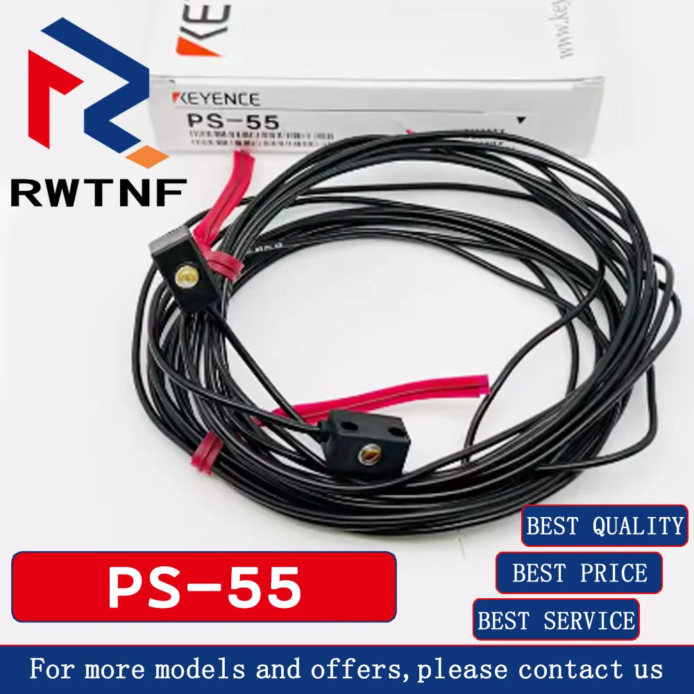Brand New Genuine PS-55 (PS-55R+PS-55T) KEYENCE Ultrasonic amplifier separation type through-beam photoelectric sensor