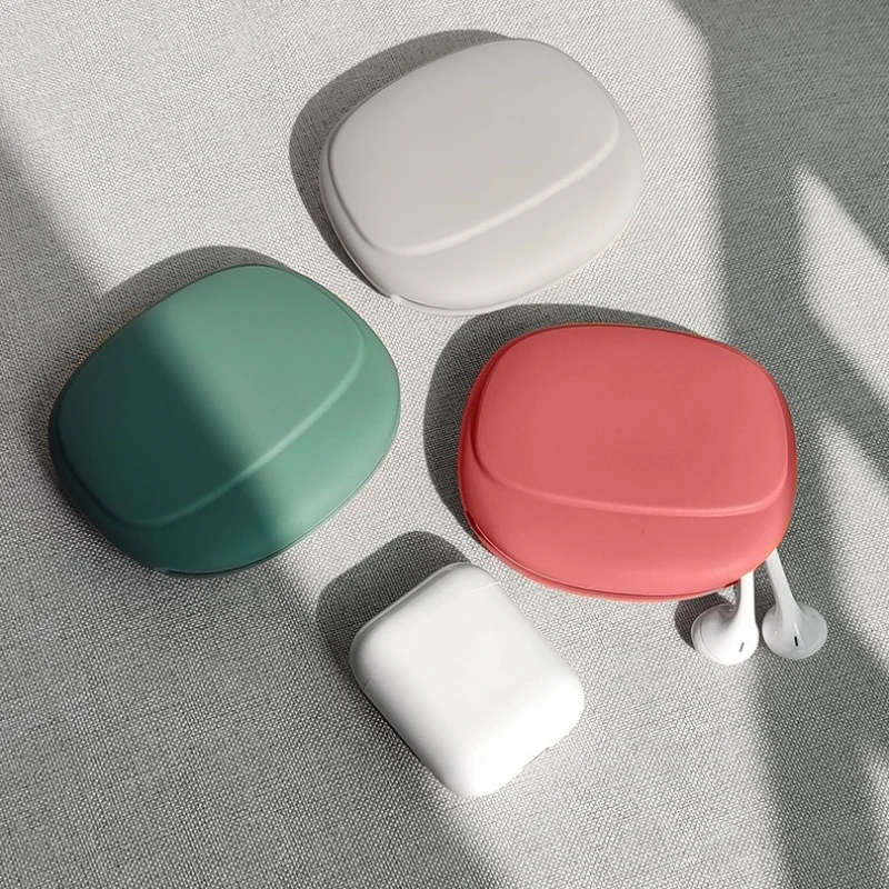 Silicone Storage Bag for Wired and Wireless Earbuds, USB Cables, and Chargers – Compact Design for On-the-Go Organization