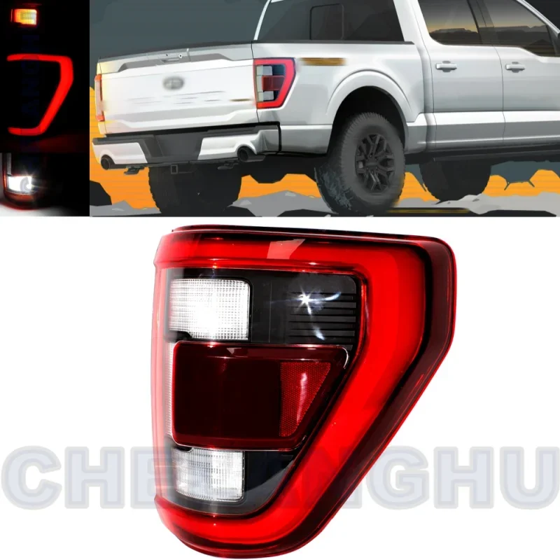 

LED Tail Light For Ford F150 2021 2022 2023 Right Side Rear Lamp With Led Bulbs car assecories NL3Z13404E