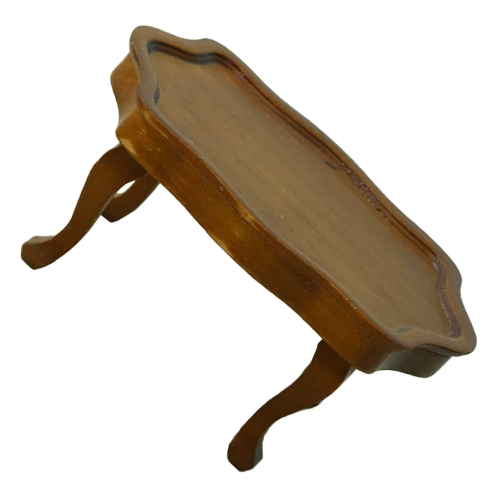 

Miniature Coffee Table Dollhouse Furniture Realistic Detailing Modern Design Mini Scene Stable Wood Material Versatile Use Small