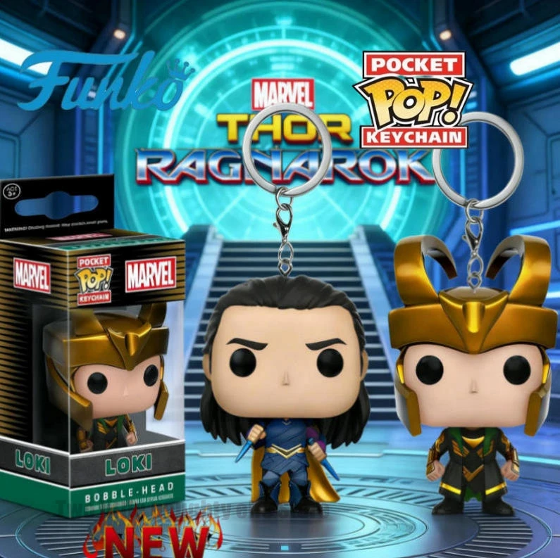 Llavero Funko Pop de Loki, el Dios del Trastorno, con Capa, Armadura Clásica, de Vinilo, Regalo de Cumpleaños para Coleccionistas de Marvel
