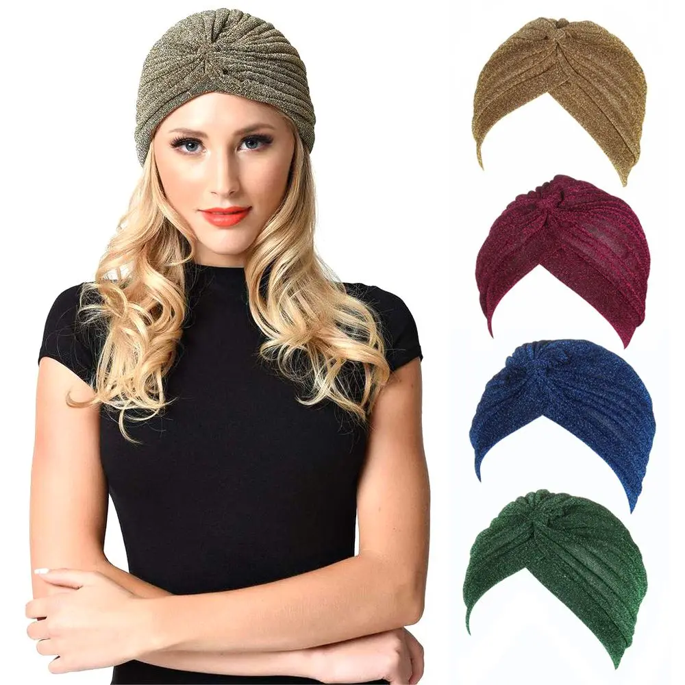 Ladies Hair Loss Turban Hair Accessories Women's Hijabs Muslim Hat Head Wrap Cancer Chemo Beanies