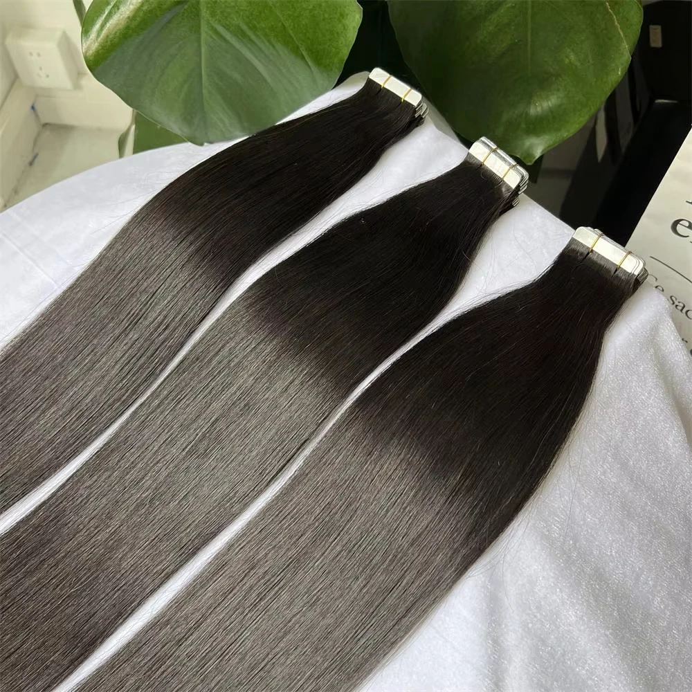 

Tape in Hair Extensions Human Hair Seamless Invisible SKin Weft 18-30 Machine Remy Double Sided Adhesive Human Hair