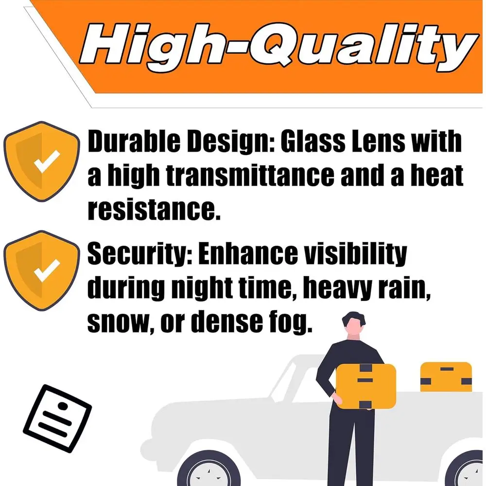 طقم مصابيح الضباب تويوتا كورولا 2003-2004، عدسة شفافة، لمبات هالوجين H3 12V 35W، متضمنة حزام الأسلاك #4