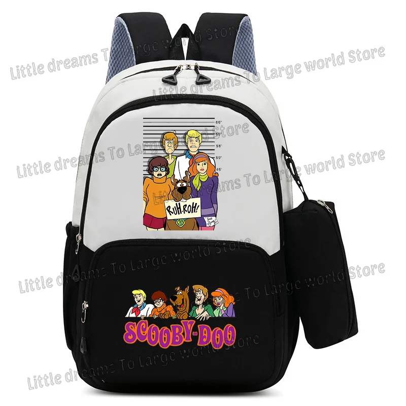 Scooby Doo Schoolbag Large Capacity Casual Bookbag with Pencil Bag Student Sport Travel Cartoon Dog Backpack Back To School Gift view 3