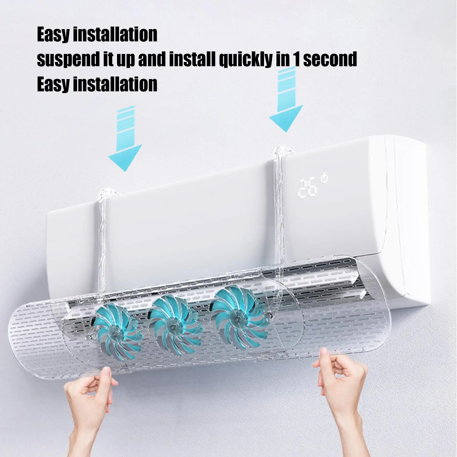 

Air Vent Deflector Air Conditioner Wind Cover Retractable Air Conditioner Deflector for Apartment Dormitory Living Room Bathroom