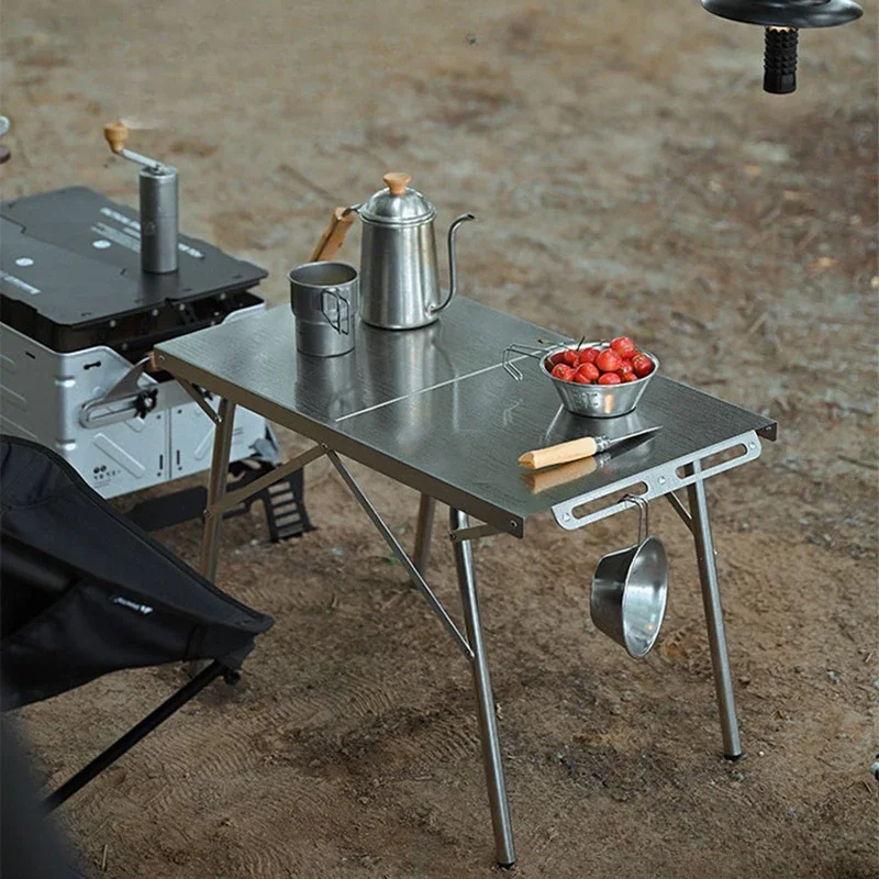 Mesas de Picnic para acampar al aire libre, Mesas de café de aluminio, bolsa de almacenamiento, equipo, mesas de exterior, sombrilla, Muebles plegables, Muebles FYOT