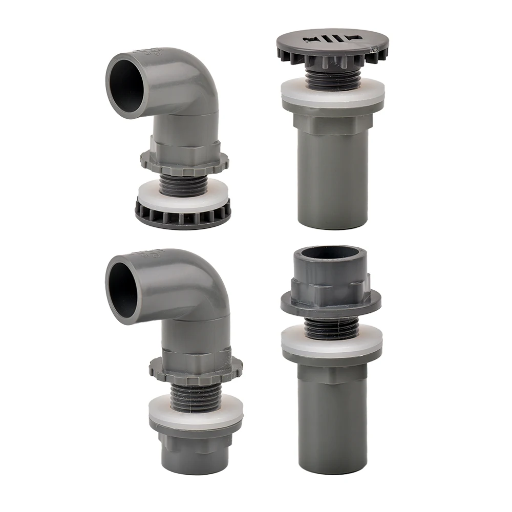 

20~25mm PVC Pipe 90° Elbow Direct Connectors Thicken Aquarium Overflow Joints Garden Irrigation Inlet Outlet Drain Fitting