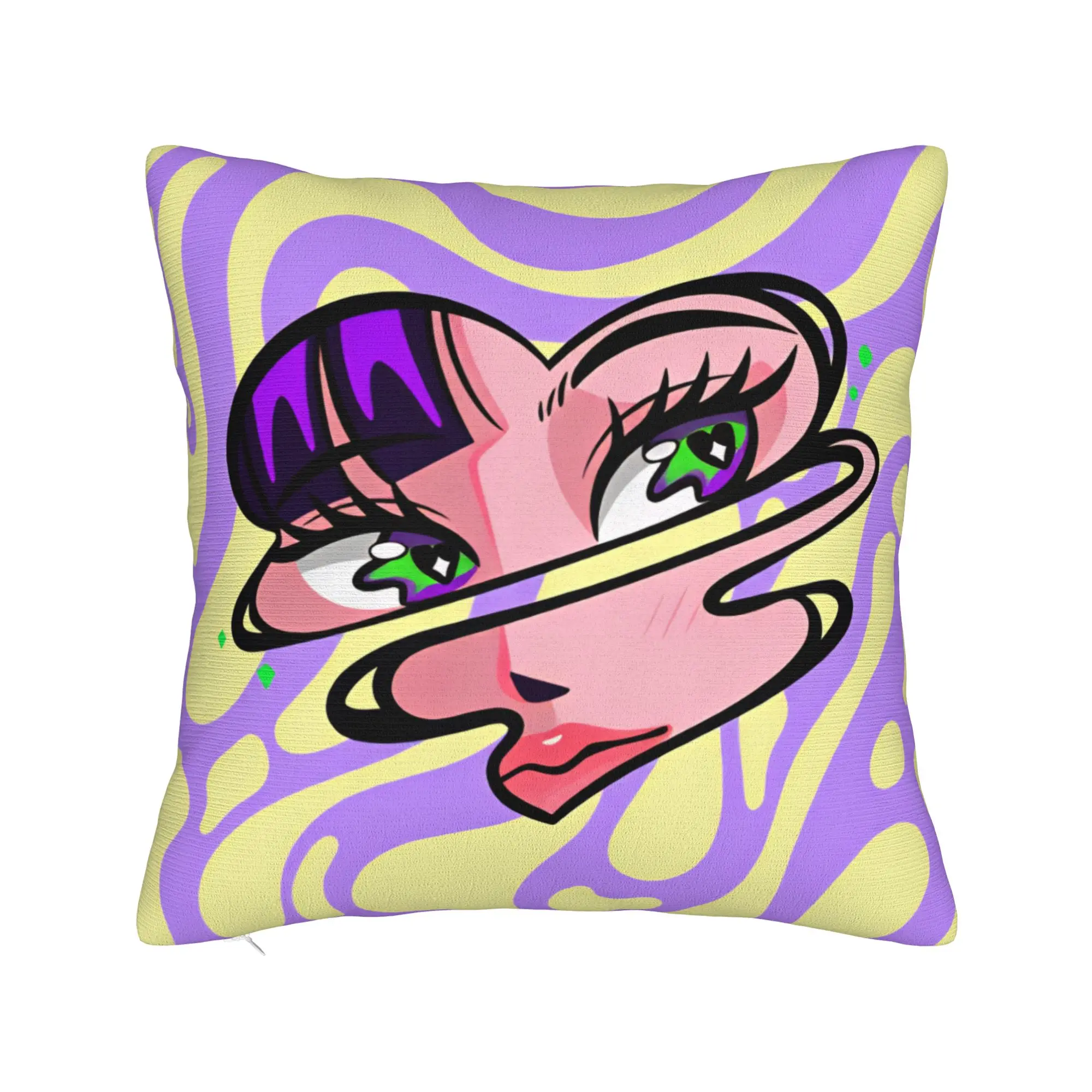 Jem And The Holograms Movie Pillowcases  Retro Trendy Pillow Case For Sofa Bedroom Home Decor Comfy Pillow Cover