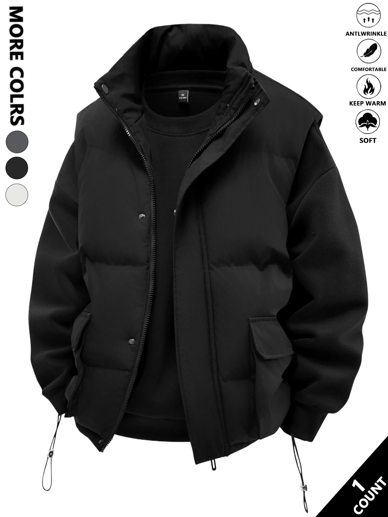 

Men's American-Style Work Vest, Three-Dimensional Multi-Pocket Utility Design, Loose Fit, Versatile for Spring and Autumn Commuting and Streetwear