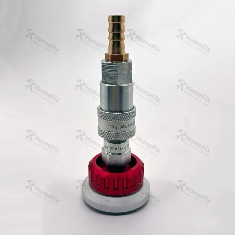 1Set Vacuum Nozzle with Quick Disconnect & Barb Connector, Suitable for Prepreg Autoclave Hot Press Composite Molding Process