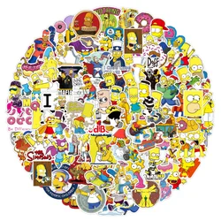 10/30/50/100pcs Disney Anime The Simpsons Stickers for Kids Toy Funny Cartoon Graffiti Sticker Phone Skateboard Scrapbook Decals