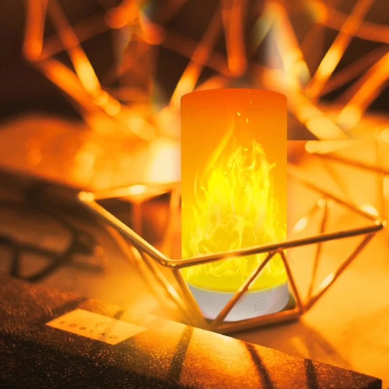 USB 충전식 LED 불꽃 램프는 불꽃 효과를 시뮬레이션하고, 사실적인 바 인테리어 장식을 제공합니다.