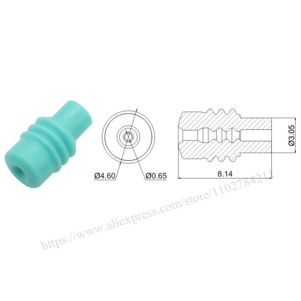 5000PCS 7165-1563 New energy auto seal rubber automotive Waterproof connector terminal plug pin socket