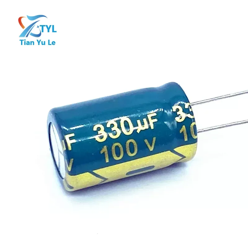 

100pcs/lot high frequency low impedance 100v 330UF aluminum electrolytic capacitor size 13*20 330UF 20%