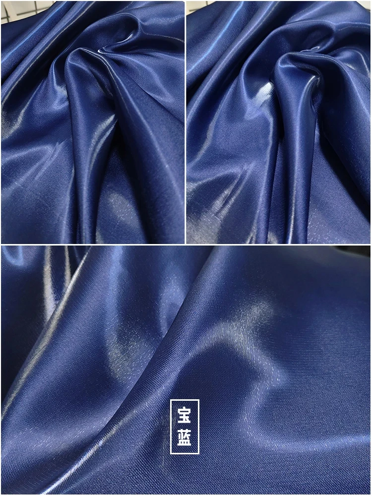 3/5/10yard Polyester Fiber Super Bright Liquid Reflective Mercerized Satin Fabric By Yard Silky Dress Suit Trench Coat Designer