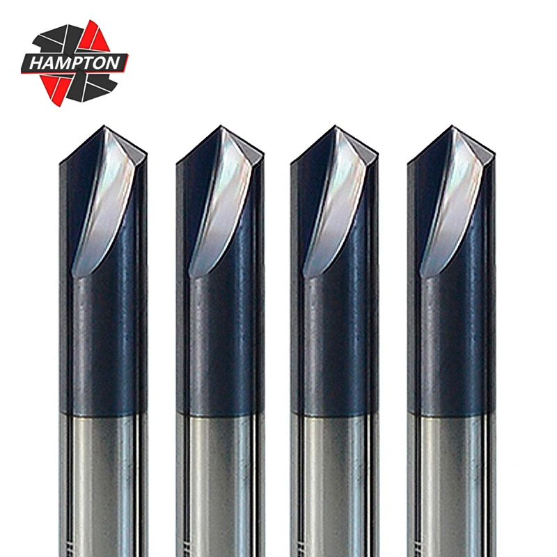 

HAMPTON 120 Degrees Chamfer Mill 3 Flute Carbide Endmill Deburring Edges V Grove Router Bit 2-12mm Milling Cutter