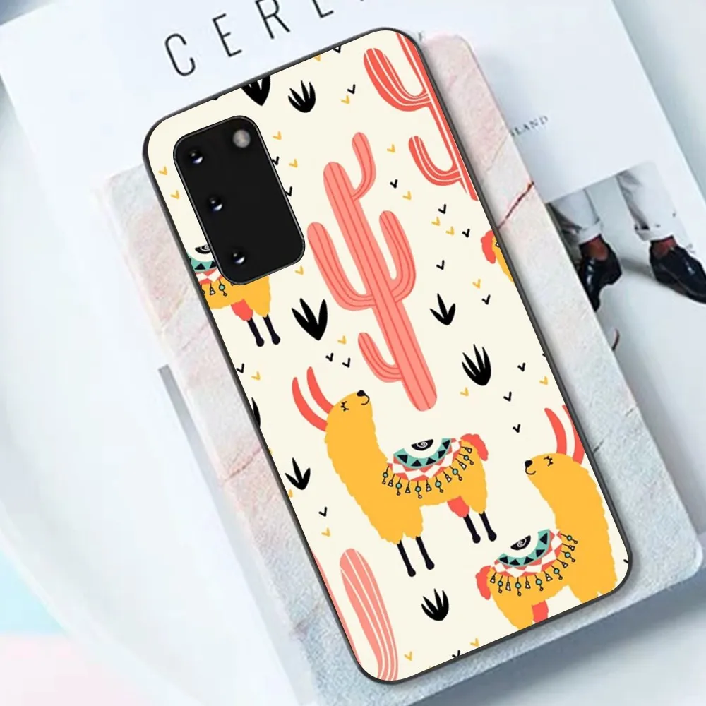 Cute Llama Alpaca Phone Case For Samsung S 9 10 20 21 22 23 30 23plus lite Ultra FE S10lite Fundas