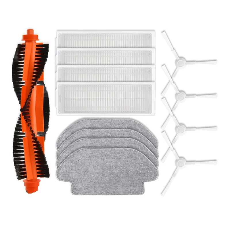 قطع غيار بديلة لمكنسة شاو روبوت ، فرشاة جانبية رئيسية ، فلتر هيبا ، قماش ممسحة ، S10 ، S12 ، B106GL