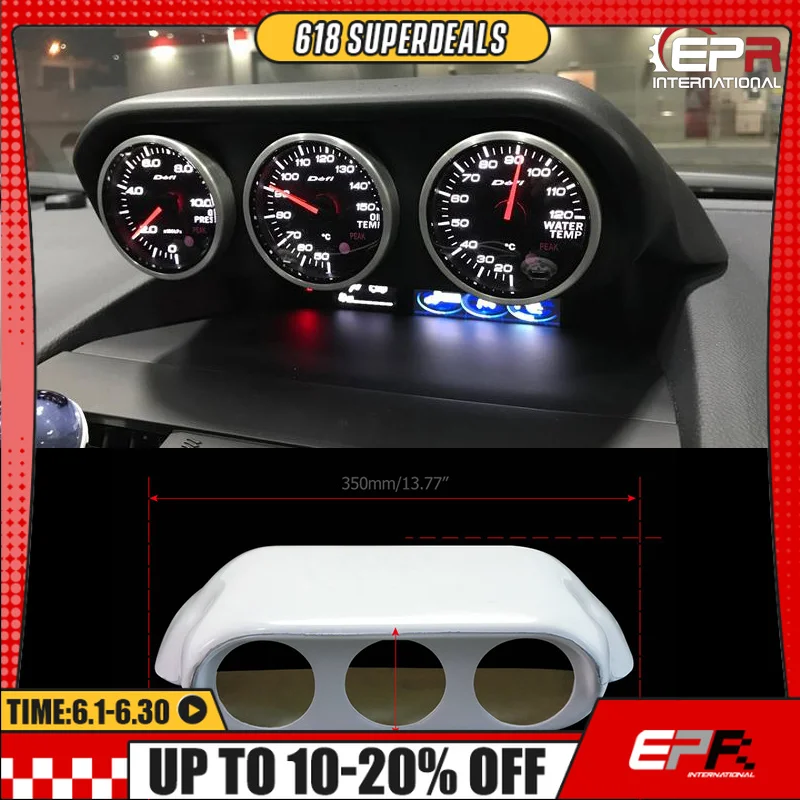 

For 2010+ Impreza WRX STI VA VM PRO Style FRP Fiber Triple gauge pod 60mm RHD(Also fit Levorg VM/ Forester SJ GJ/ Impreza GP)