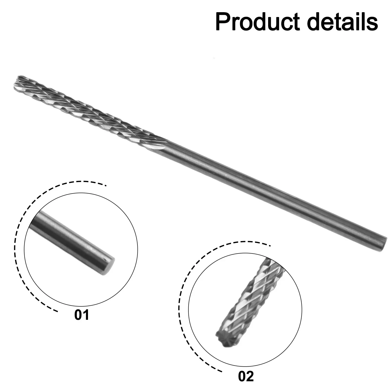 Tungsten Carbide Milling Cutter Rotary File Ard Alloy Rotary Bur Drill Bit Engraving Cutter 3mm Shank Grinding Head