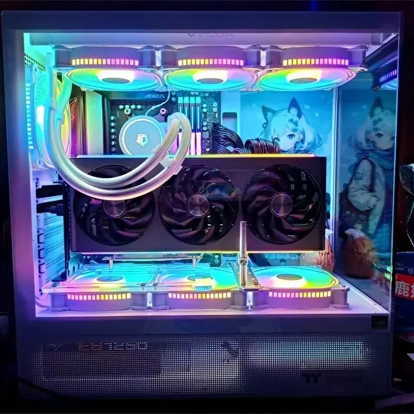 Шасси, 12 см, положение вентилятора, фиксированный кронштейн для видеокарты, графический процессор для видеокарты с вертикальной стойкой для рассеивания тепла