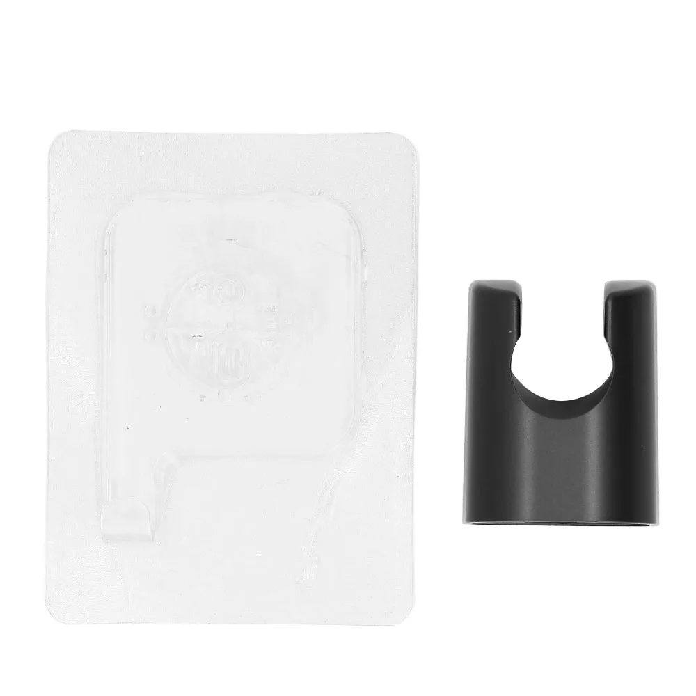Strong Adhesive Shower Head Holder ABS Material Matte Black Shower Head Bracket No Drill Wall Mount Shower Holder Bathroom