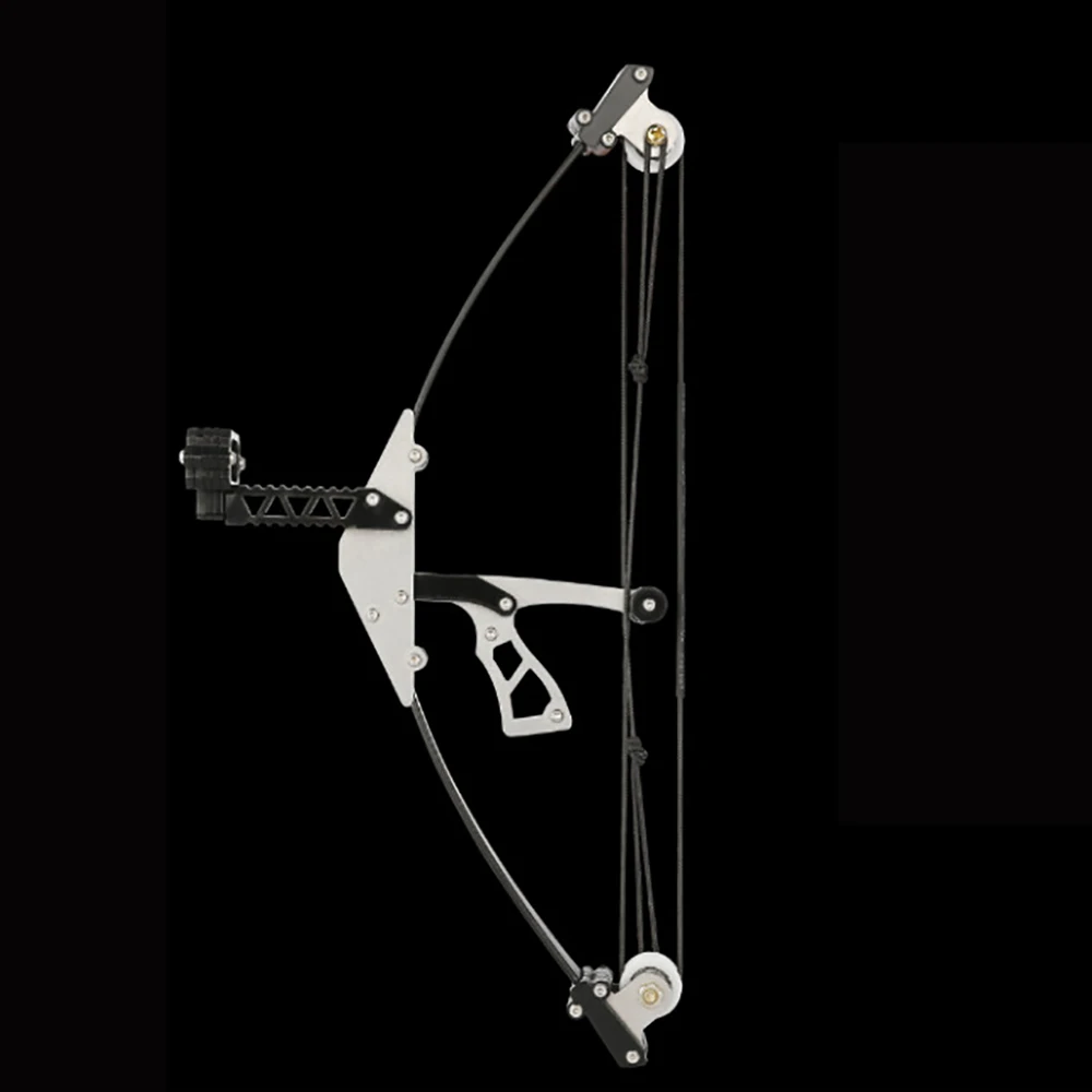 NEW Mini Compound Bow Triangle Bow Stainless Steel Archery Bow Doll Soldier Weapon Model Indoor Decompression Shooting Toy